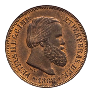 Moeda 10 Réis 1868 (D. Pedro II)