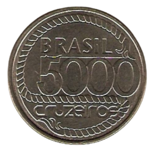 Moeda 5.000 Cruzeiros 1992 (Tiradentes)